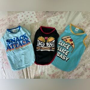 Set of Three Graphic Dog Shirts